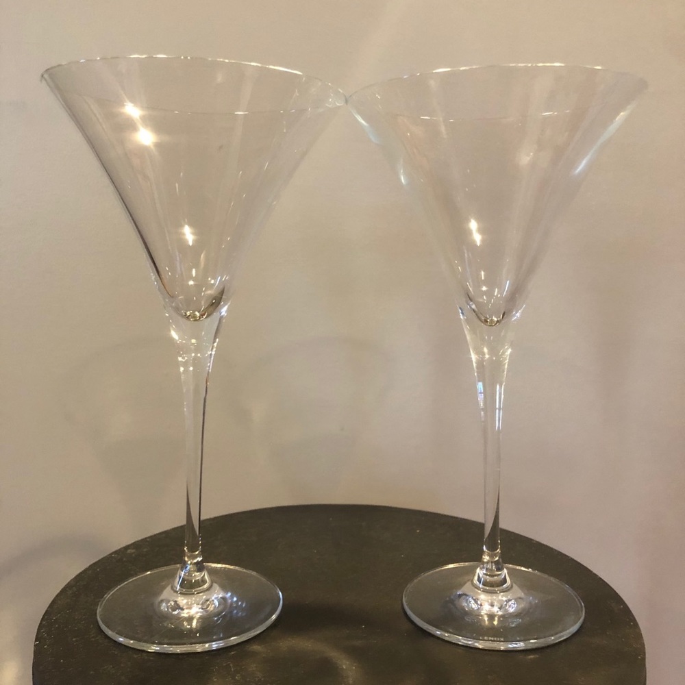 Lenox Fine Crystal Martini Glasses - Set of 2